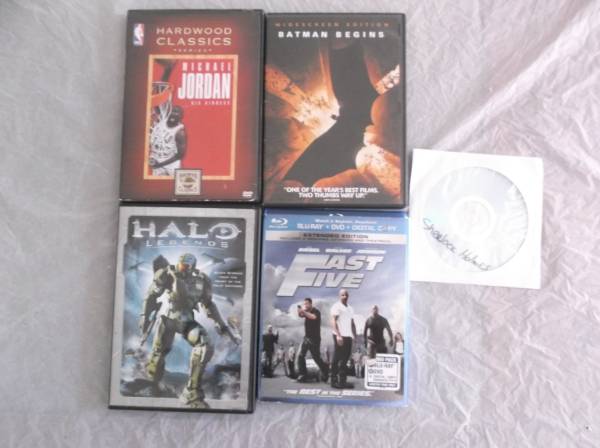5 DVD -Fast Five-M.Jordan-HaloLegends-Batman-Sherlock Holmes 1