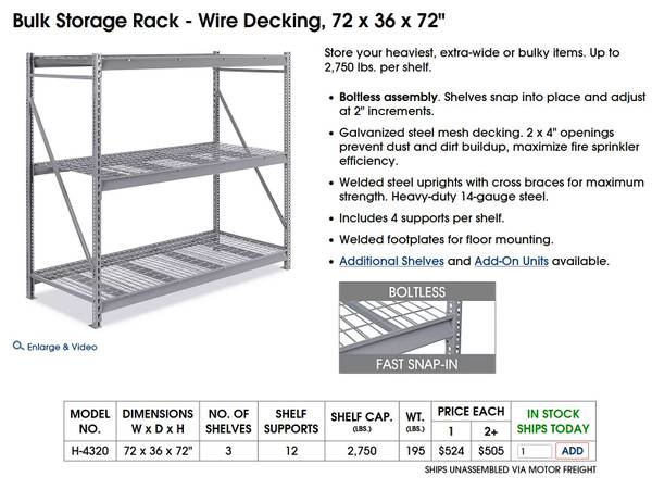 Warehouse shelves racks 1