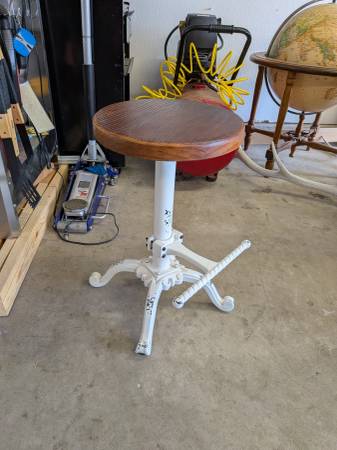 Vintage Industrial Adjustable Swivel Stool 1