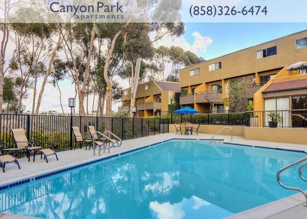 $2,445 / 1br - Ride the Trolley, Pets Always Welcome - 1 Bed Apt Overlooking Canyon (UTC)63701626462083120