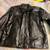 Black leather coat men's size 2X 1 thumbnail