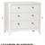 Leander Tulip 4 Drawer Satin White Dresser 10 thumbnail