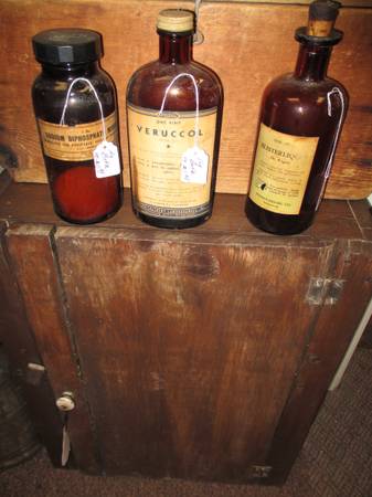 Primitive Wooden Medicine Cabinet 1