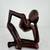 Hand Caved Wood Thinking Man Statue 4” 2 thumbnail