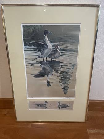 John Pitcher water color.  framed and matted 1