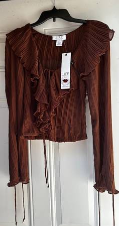 Festive Billowy Boho Blouse - Size L 1