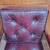 Vintage Regency Mahogany Caned Bergere w/Oxblood Tufted Leather Cushio 4 thumbnail