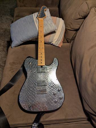 Rare Spear RTST  Fender Telecaster Custom Style metal Snakeskin guitar 1