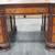 Luxury SHOW HOME George II Executive Parners Desk Burl w Brown Leather 14 thumbnail