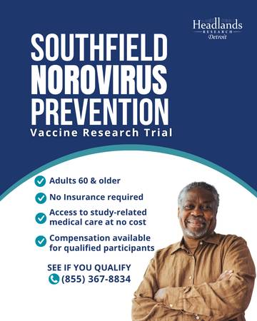 Paid Norovirus Prevention Studies in Southfield 1