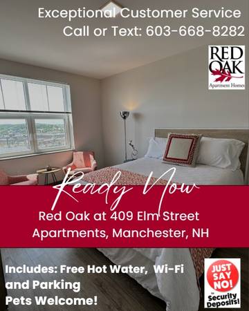 $1,899 / 1br - 588ft2 - PRICE DROP!  Washer/Dryer, Balcony, FREE Rent + FREE HW and Wi-Fi! (409 Elm St, Manchester, NH)63931520411395120