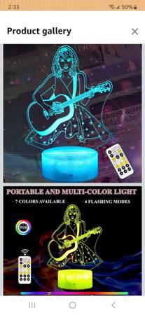 3D music night light w/Remote- new 1