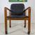 Danish Modern Black Leather & Teak Desk Chair by Benny Linden 2 thumbnail