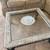 Console table, code table, end table glass metal scroll beige 1 thumbnail