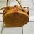 Cute vintage round straw purse. 2 thumbnail