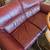 Vintage Dinner Table Set with Genuine Italian Leather Couches 3 thumbnail