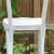 Antique Solid Strong Wood Small Chair (Painted White) 3 thumbnail