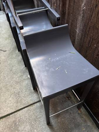 Free designer barstools - water damage but great bones 1