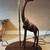 Rare handmade wood giraffe lamp with brass rod for shade 3 thumbnail