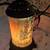 Wonderful Antique Tabletop Lamp with Forest Fire Image 1 thumbnail