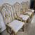 4 Wood Dining Chairs w/ New Cushions 3 thumbnail