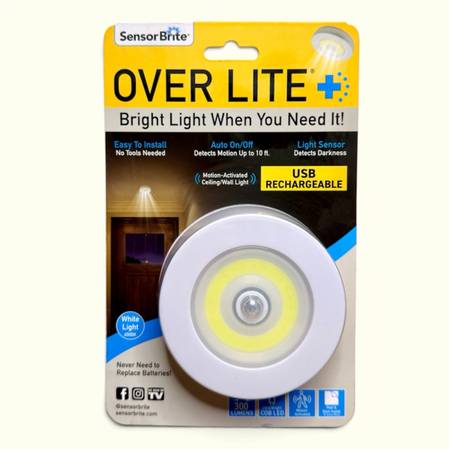 Sensor Brite Over Lite + USB Rechargeable Motion-Activated Light Brand New Facto 1