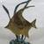 Angel Fish Brass MCM Metal Art Sculpture With Seaweed 11" Tall 2 thumbnail
