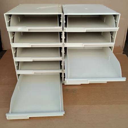 5 Tier Desk File Organizer Stackable Paper Tray Printer Paper Storage 1
