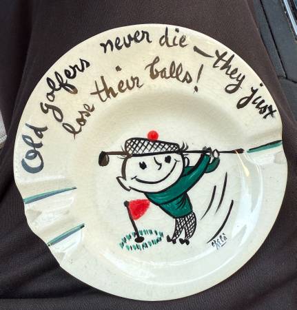 Vintage Novelty Golf Ashtray Vintage Ceramic 1