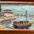 Pair of Framed Paint by Number Paintings Water Mill and Asian Pagoda Boat VTG 2 thumbnail