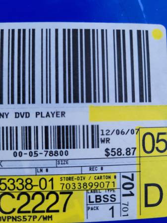 Dvd player. Sony DVP-NS57P - $50 (National city)63470104309379121