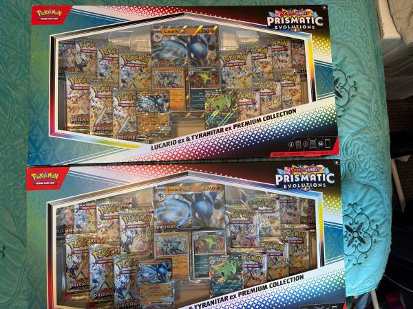 Lucario EX & Tyranitar EX Premium Collection Prismatic Evolutions Box 1