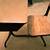 CHILDS DESK w/ Seat  School Antique. flip top swivel seat, oak steel 3 thumbnail