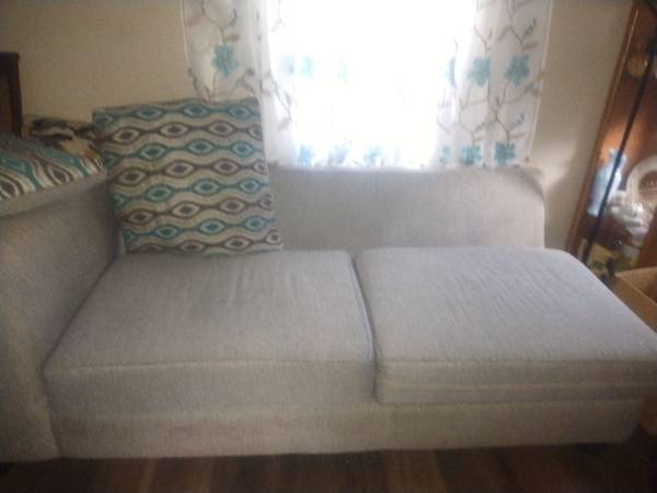 2 used sectional sofas baige color 1