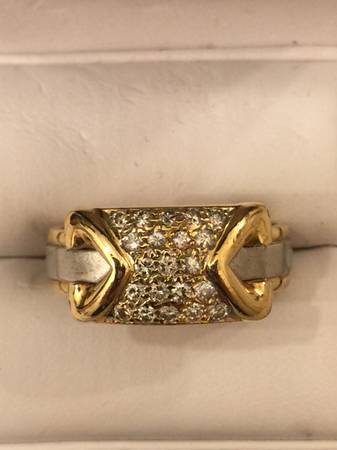 18K/Platinum GOLD Diamond RING 1