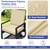 New indoor / outdoor beige square 4 heavy padded chair seat cushions 1 thumbnail