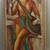 Vintage 1960s Jean Maio Mandolin BIG EYED GIRL Litho Print 1 thumbnail