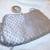 Ladies dressy silver gray beaded handbag, like new 3 thumbnail