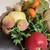 Lg Fall harvest bounty 16 faux vegetables & fruit woven basket display 3 thumbnail