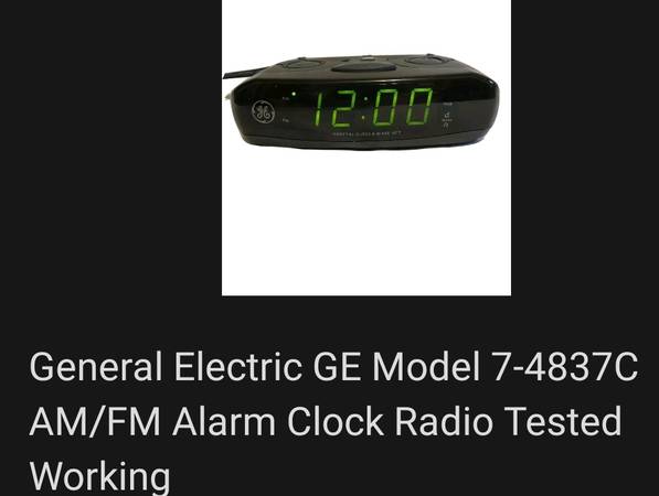2   General Electric clock radio with alarm 1