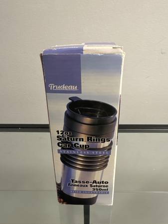 New Trudeau Saturn Rings Car Cup - 12oz Stainless Steel 1
