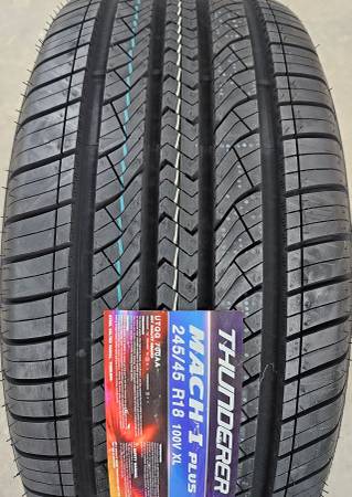 245 45 18 Thunderer Mach I Plus 70k Tires 1