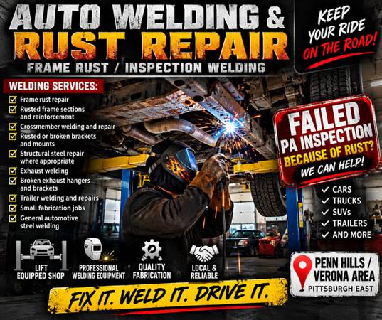 AUTO WELDING & RUST REPAIR – Frame Rust / Inspection Welding – Penn Hills 1