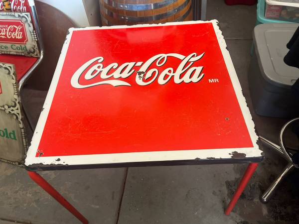 Vintage Coca-Cola 29” Porcelain Table - collectibles - by owner