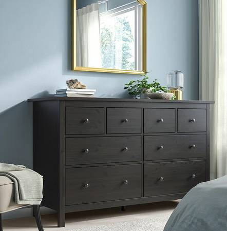 Excellent Condition 8 drawer IKEA Black Color HEMNES Dresser 1
