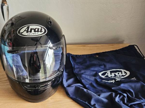 Arai black small motorcycle helmet 1