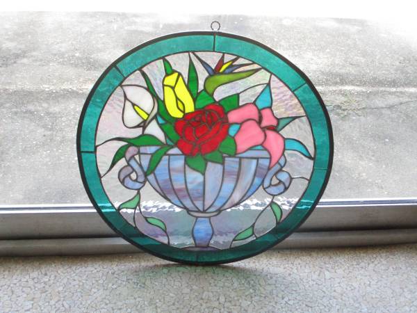Beautiful Quality Circular Heavy Stained-Glass Stored for Years 1