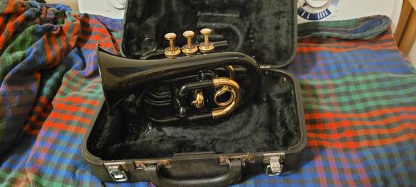 Trompeta de bolsillo Jupiter negra/dorada con estuche y boquilla JPT-416 - $375 (rohnert pk / cotati)63470792499203120