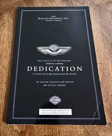 2003 HARLEY-DAVIDSON ANNUAL REPORT 1