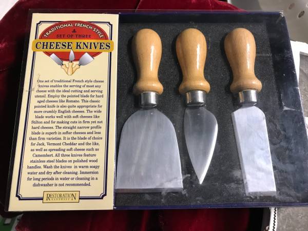 Restoration Hardware Set of 3 Cheese Knives 1